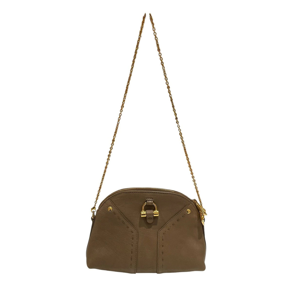 Saint Laurent Muse Chain Leather Shoulder Bag Brown